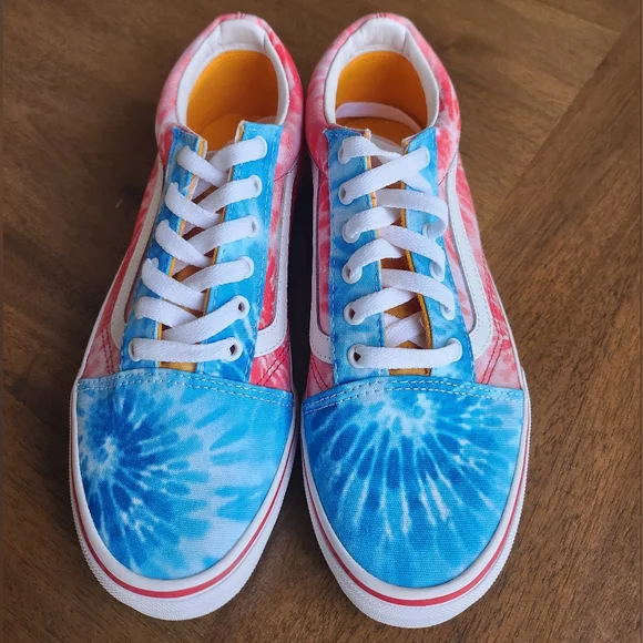 Vans Old Skool Pink, Blue, and Orange Sneakers - Picture 3 of 7